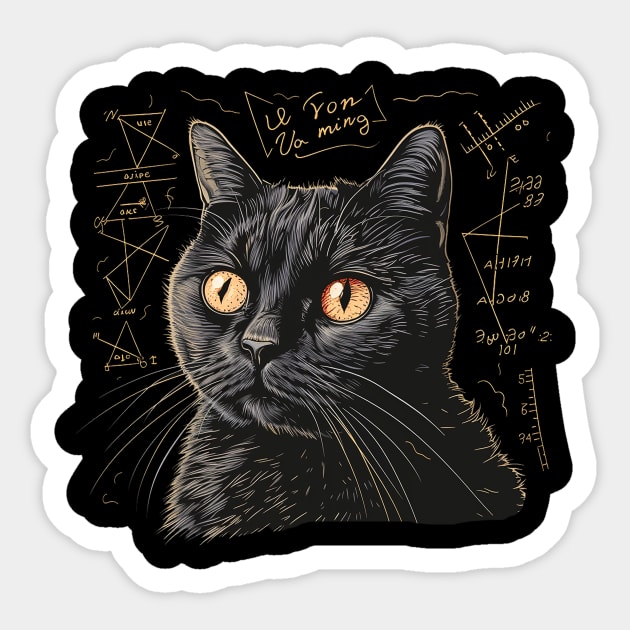 cat Sticker by Stephanie Francoeur Art